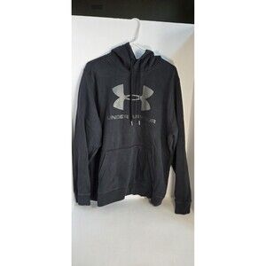 Underarmour Men's XL Comfy Soft Sweatshirt Hoodie Navy Med Weight Kangaroo Pouch